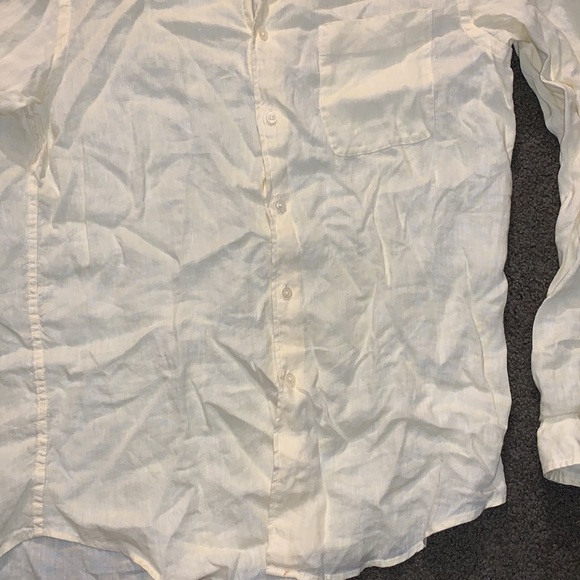 UNI GLO MEN’S LINEN DRESS SHIRT BNWOT - Picture 4 of 6